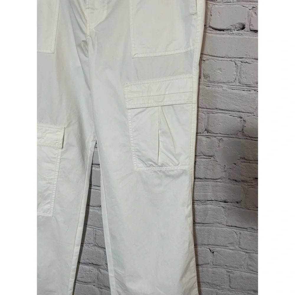 New Free People Cotton Cargo Pants White Size 10